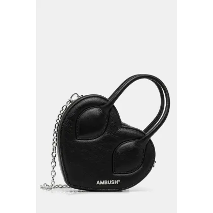 Zdjęcie AMBUSH torebka skórzana Heart Top Handle Bag kolor czarny 12115033