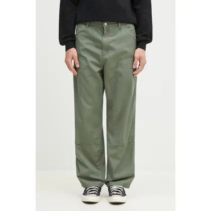 Zdjęcie Carhartt WIP spodnie bawełniane Double Knee Pant męskie kolor zielony proste I034795.1YF02