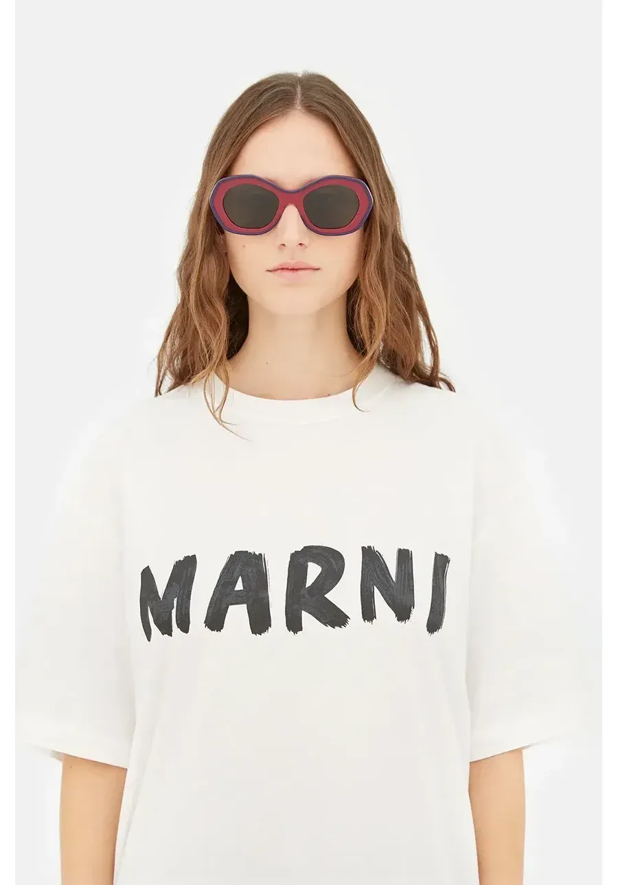 obrazek 1 Marni okulary przeciwsłoneczne Ulawun Vulcano Bordeaux damskie kolor bordowy EYMRN00024.002.YAL