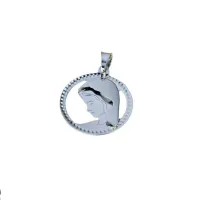 Picture A beautiful round medallion with the image of Mary, diameter 18 mm