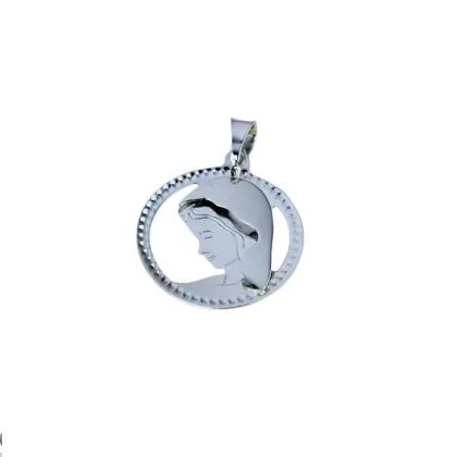 Zdjęcie Piękny okrągły medalik z wizerunkiem Maryjnym śr.18mm