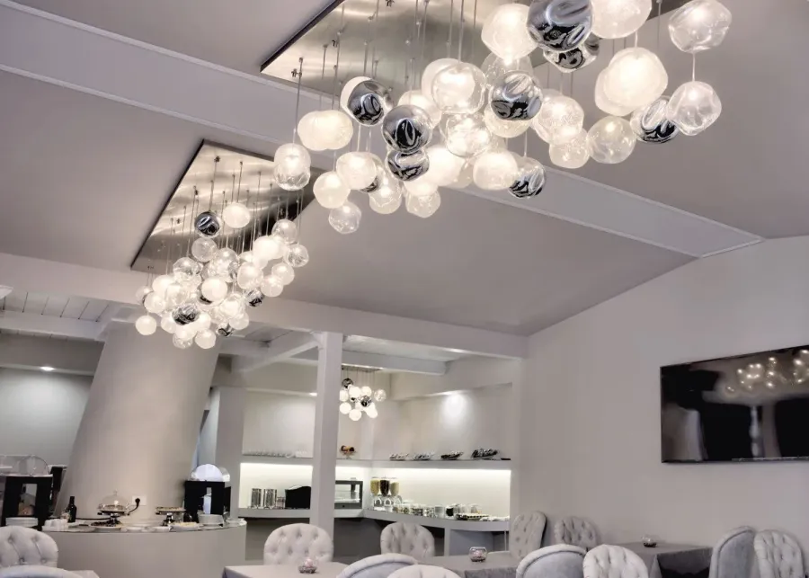 obrazek 1 Artystyczna włoska szklana lampa sufitowa - szkło murano wykonane ręcznie