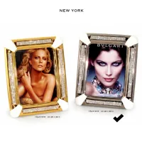 Picture Designer platinum photo frame made of Italian ceramics - Bruno Costenaro