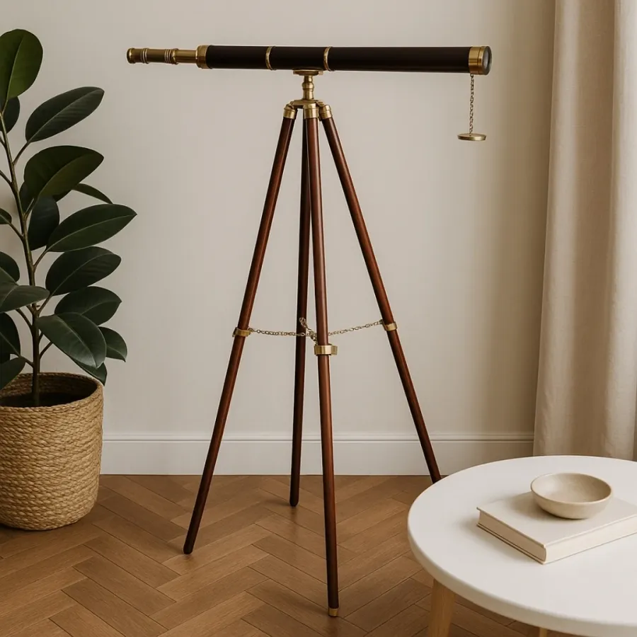 obrazek 2 Wielka Luneta Dekoracyjna na drewnianym trójnogu