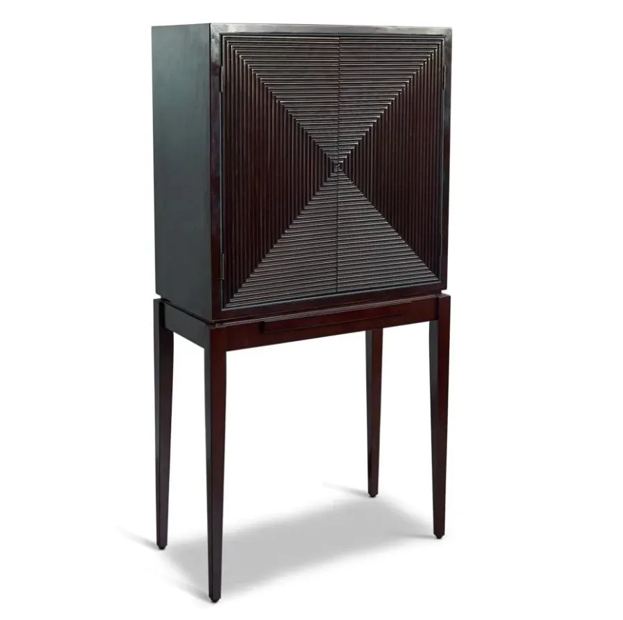 obrazek 1 Fantastyczny barek salonowy z drewna w stylu art-deco
