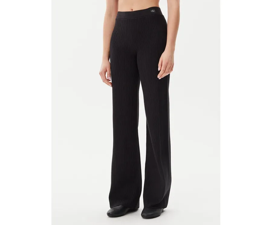 obrazek 1 Calvin Klein Jeans Spodnie dzianinowe J20J225336 Czarny Slim Fit