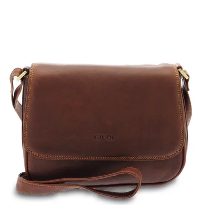 Zdjęcie Brązowa włoska torebka ze skóry - Giudi