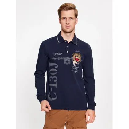 Zdjęcie Aeronautica Militare Polo 232PO1742P318 Granatowy Regular Fit
