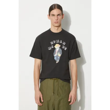 Zdjęcie Human Made t-shirt bawełniany Graphic męski kolor czarny z nadrukiem HM27TE015