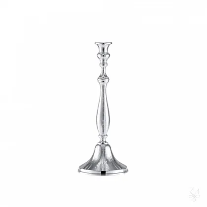 Zdjęcie Pojedynczy srebrny świecznik o ponadczasowym kształcie - Zaramella Argenti