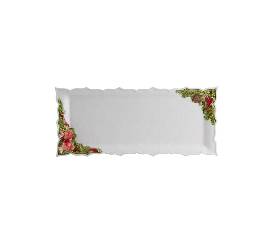 obrazek 1 Przystrojona taca ceramiczna do jadalni - Bordallo Pinheiro