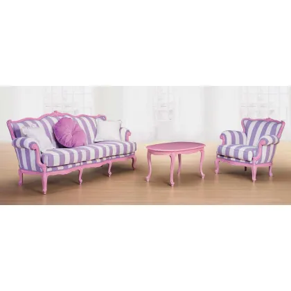 Zdjęcie Unikalna różowa sofa w stylu antycznym do salonu – Morello Gianpaolo