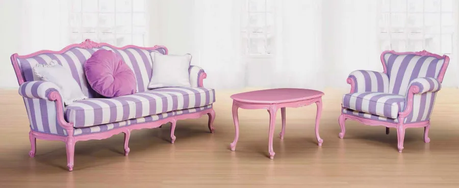 obrazek 1 Unikalna różowa sofa w stylu antycznym do salonu – Morello Gianpaolo