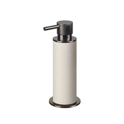 Picture Elegant and stylish white dispenser with dimensions Ø7xH19 cm