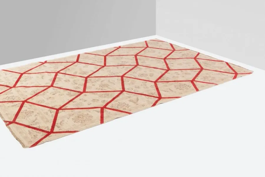 obrazek 5 Luksusowy dywan z czerwonym akcentem - DOUBLE LAYER RED
