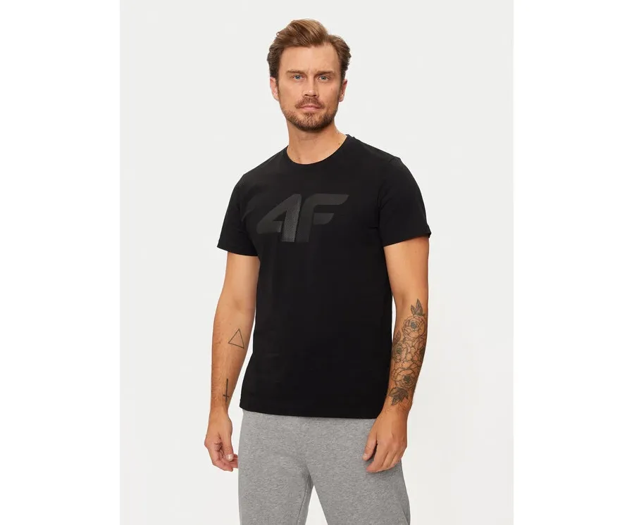obrazek 1 4F T-Shirt 4FWMM00TTSHM1844 Czarny Regular Fit