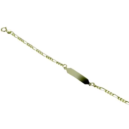 Zdjęcie Dziecięca bransoletka płytka z łańcuszkiem trzy + jedno ogniwo