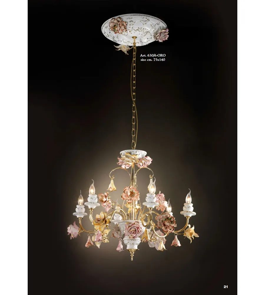 picture 1 Beautiful chandelier with flowers
