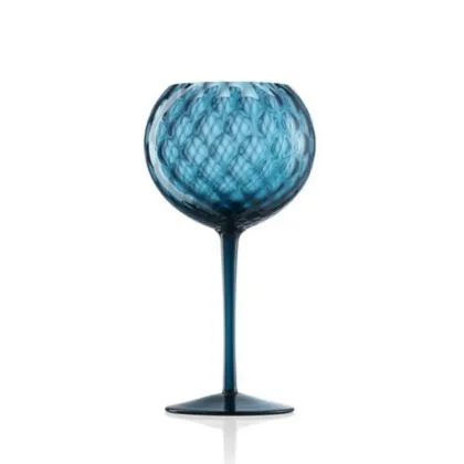 Zdjęcie Elegancki szklany kieliszek do czerwonego wina Murano