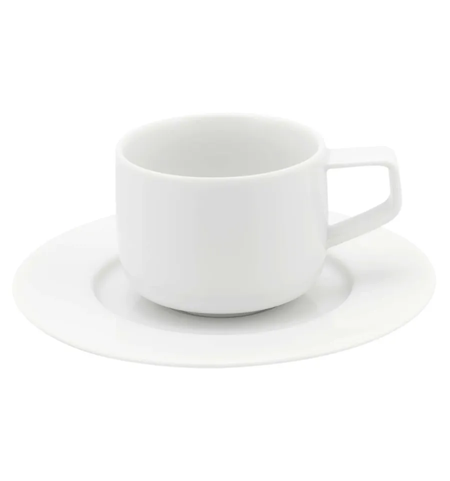 picture 1 Porcelain coffee cup and saucer from the classic Silkroad White collection - Vista Alegre