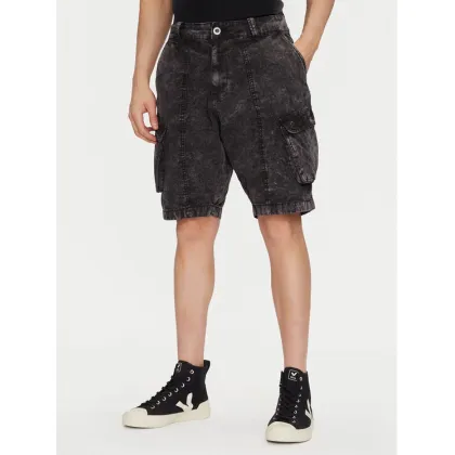 Zdjęcie Alpha Industries Szorty jeansowe Canvas Acid Short 156259 Czarny Regular Fit