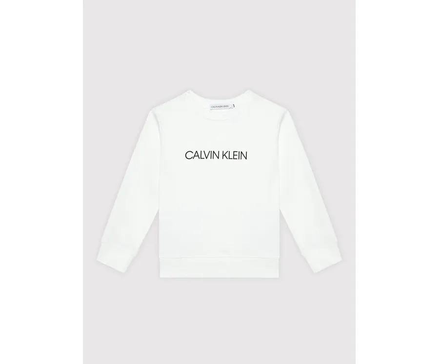 obrazek 1 Calvin Klein Jeans Bluza Unisex Institutional Logo IU0IU00162 Biały Regular Fit