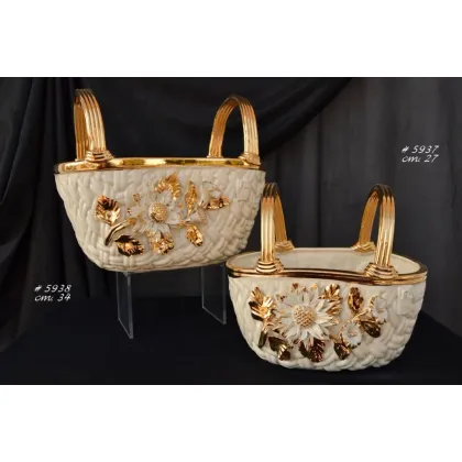 Picture Decorative ceramic baskets from Italy