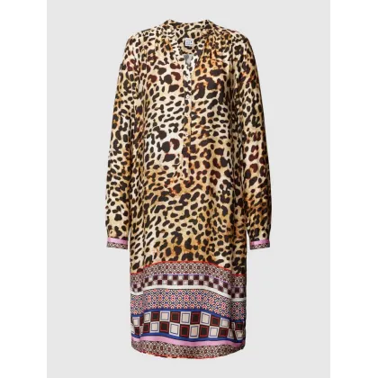 Zdjęcie Sukienka tunikowa z wiskozy ze zwierzęcym nadrukiem
