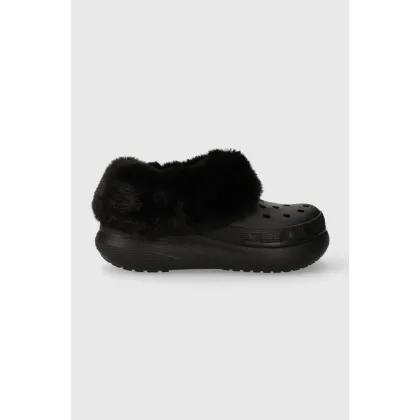 Zdjęcie Crocs klapki Furever Crush damskie kolor czarny 208446