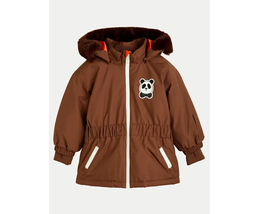 obrazek 1 Mini Rodini Kurtka narciarska Panda 2376013816 Brązowy Regular Fit MINI RODINI