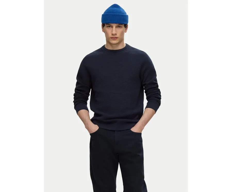obrazek 1 Selected Homme Sweter 16094385 Granatowy Regular Fit