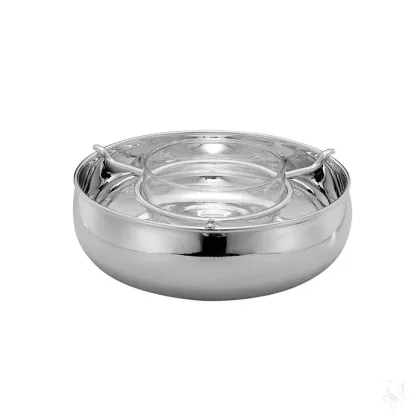 Zdjęcie Oryginalne włoskie naczynie na kawior ze srebra - Zaramella Argenti