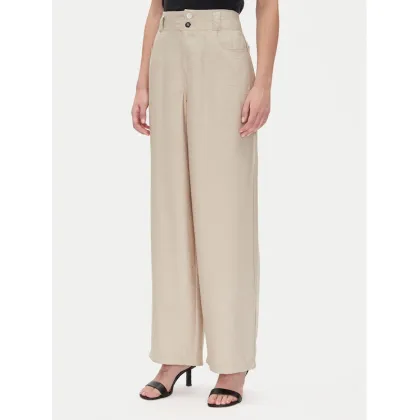 Zdjęcie DKNY Spodnie materiałowe P41KTR48 Beżowy Loose Fit