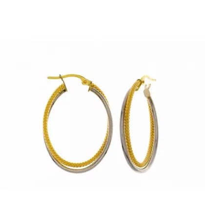 Zdjęcie Piękne owalne obręcze z podwójną lufą 22 mm