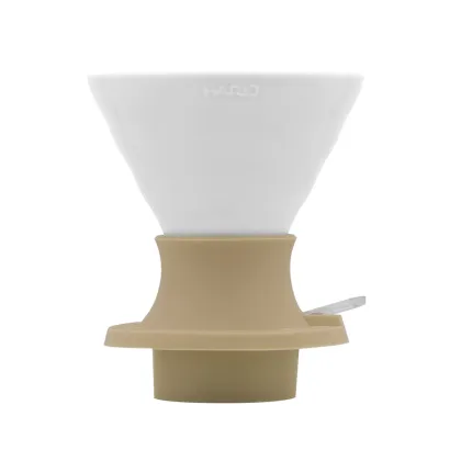 Zdjęcie Hario - Zestaw Immersion Switch Jasmine White - dripper ceramiczny V60-02 + filtry HARIO