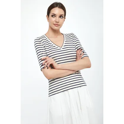 Zdjęcie T-shirt damski lniany Opzione WEEKEND MAX MARA Weekend Max Mara