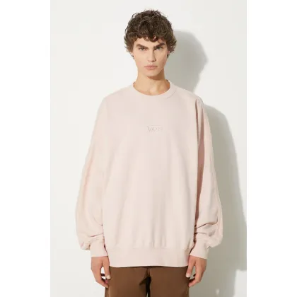 Zdjęcie Vans bluza bawełniana Premium Classics LX Crew Fleece męska kolor różowy gładka VN000GBWBQL1