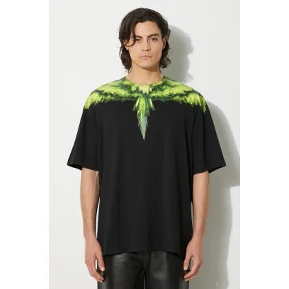 Zdjęcie Marcelo Burlon t-shirt bawełniany Colordust Wings Over Tee męski kolor czarny z nadrukiem CMAA054F24JER0011055