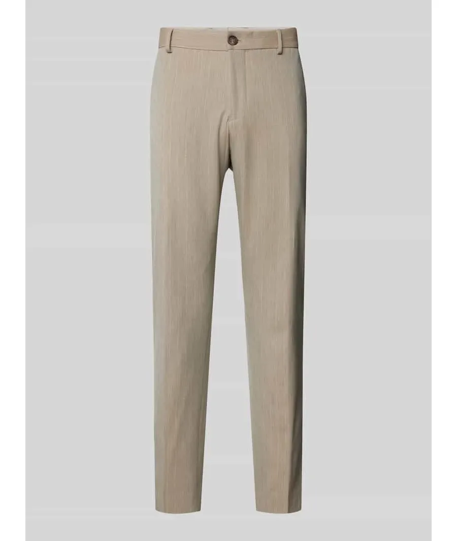 obrazek 1 Spodnie do garnituru o kroju slim fit z kieszeniami z tyłu model ‘PETER’