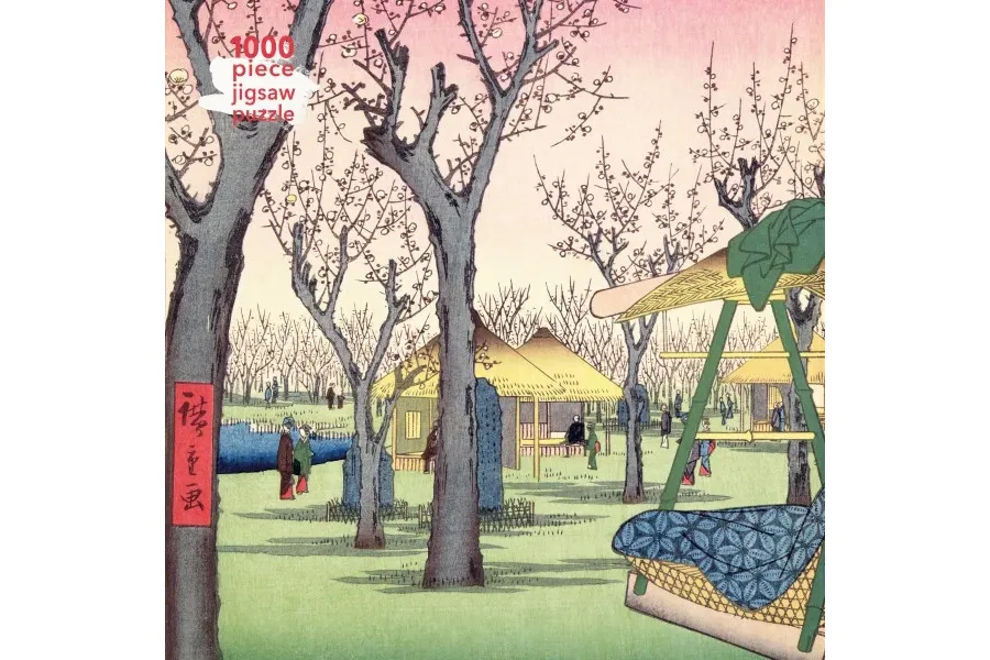obrazek 1 Puzzle dla dorosłych Utagawa Hiroshige: Śliwkowy ogród - Flame Tree Publishing