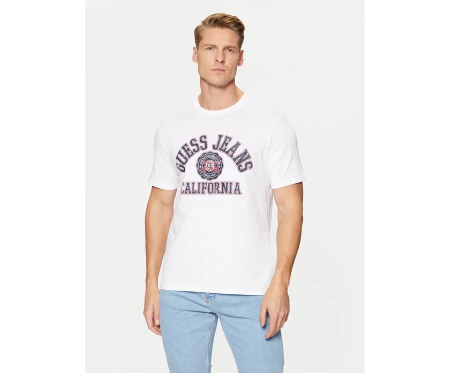 obrazek 1 Guess Jeans T-Shirt M5RI80 K8HM0 Biały Slim Fit