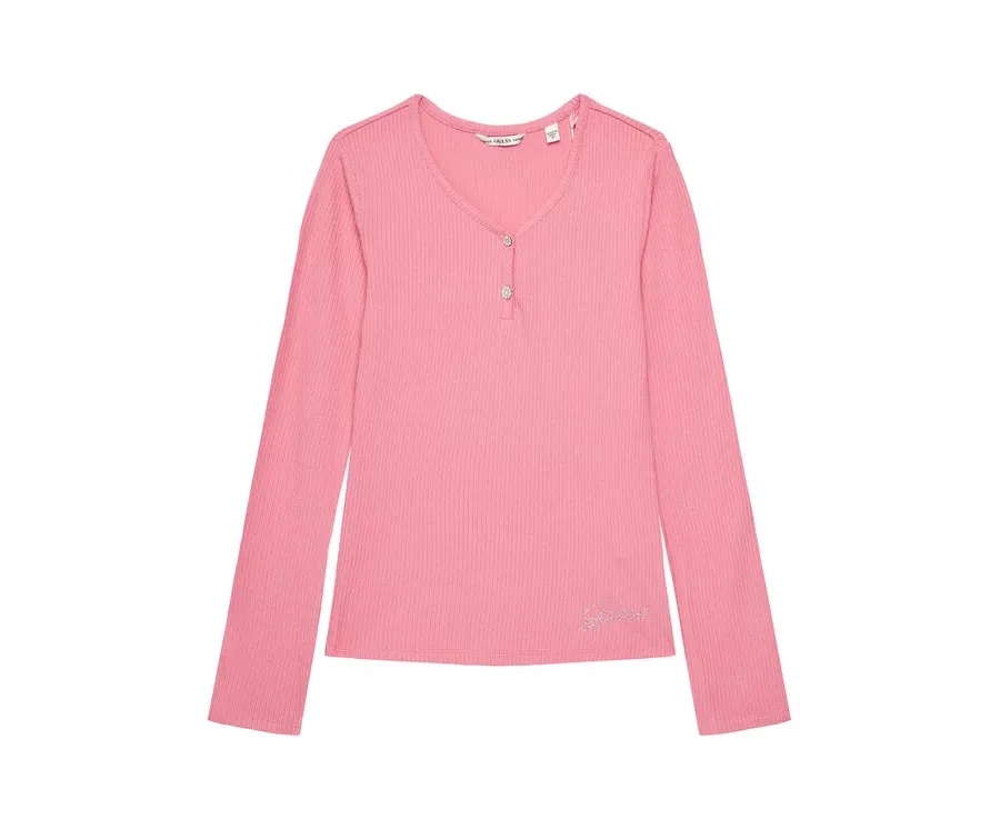 obrazek 1 Guess Bluzka J5YP02 KBCO2 Różowy Regular Fit