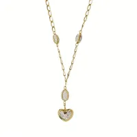 Picture Resin choker with heart and ovals, cm.45