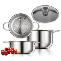 Zdjęcie Profesjonalny komplet garnków ze stali nierdzewnej