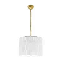 Zdjęcie Nowoczesny żyrandol z białym tkaninowym abażurem - Stilhaus