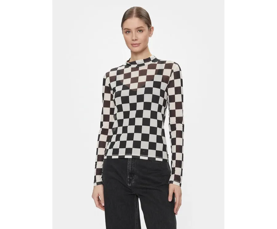 obrazek 1 Vans Bluza Position Mesh Mock Neck VN000F73Y281 Czarny Regular Fit