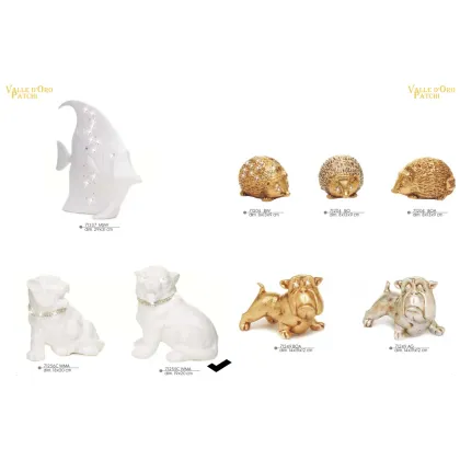 Picture A unique, ceramic tiger with a collar - Valle d'oro Patchi