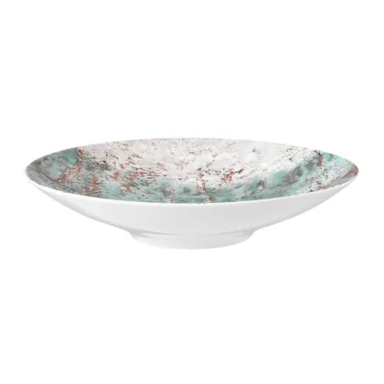 Zdjęcie Stylowy porcelanowy talerz na makaron lub sałatkę 26 cm o pięknym zdobieniu - Seltmann Weiden