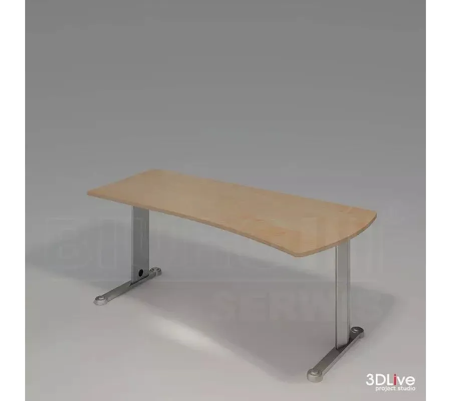 obrazek 1 Eleganckie Biurko na metalowym stelażu - Biuro Serwis