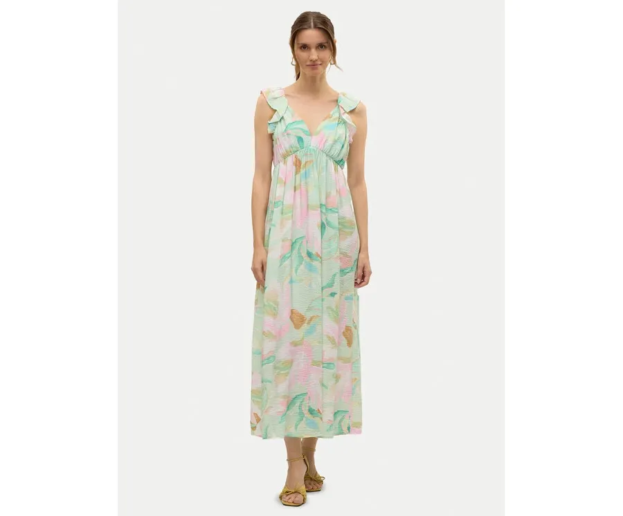 obrazek 1 Vero Moda Sukienka letnia Josie 10324125 Zielony Regular Fit